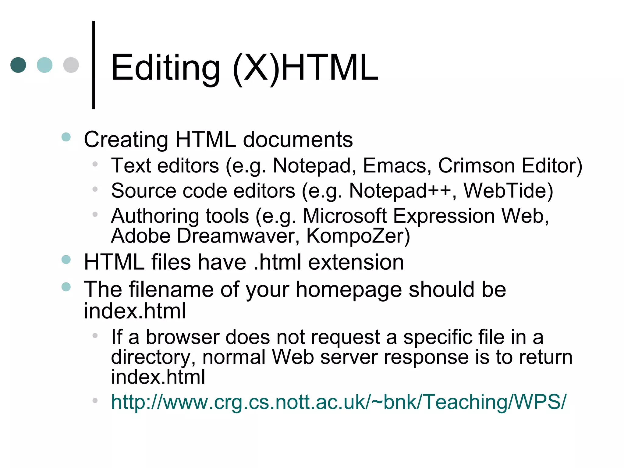 Origins and evolution of HTML and XHTML | PPT