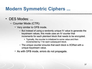 Keystream Values (5)ICT3303 - Elementary Cryptography - Modern Symmetric Ciphers.ppt