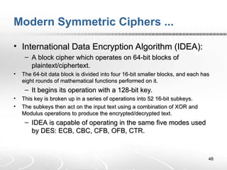 (5)ICT3303 - Elementary Cryptography - Modern Symmetric Ciphers.ppt