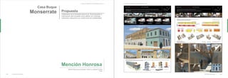 Concurso “5 Ideas para el Centro Histórico de Lima”
Casa Buque Monserrate 59
Concurso “5 Ideas para el Centro Histórico de Lima”
Propuesta
Blecker Ryan Ruiz Vizarreta / Silvia Luz Pittman Cortéz
Perú
Mención Honrosa
Casa Buque
Monserrate
Casa Buque Monserrate
58
Tratamiento de la fachada hacia la Av. Emancipación e
intervención del inmueble como edificio de viviendas
colectivas mejorando sus condiciones de habitabilidad
 