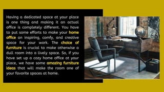 5 ideas to buy furniture for a cozy home office