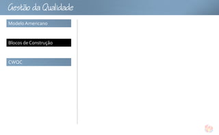 GtoQu
Modelo Americano


Blocos de Construção


CWQC
 
