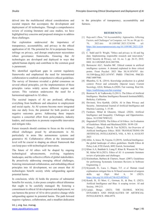 Principles Governing Ethical Development and Deployment of AI | PDF