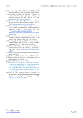 Principles Governing Ethical Development and Deployment of AI | PDF