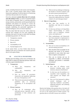 Principles Governing Ethical Development and Deployment of AI | PDF