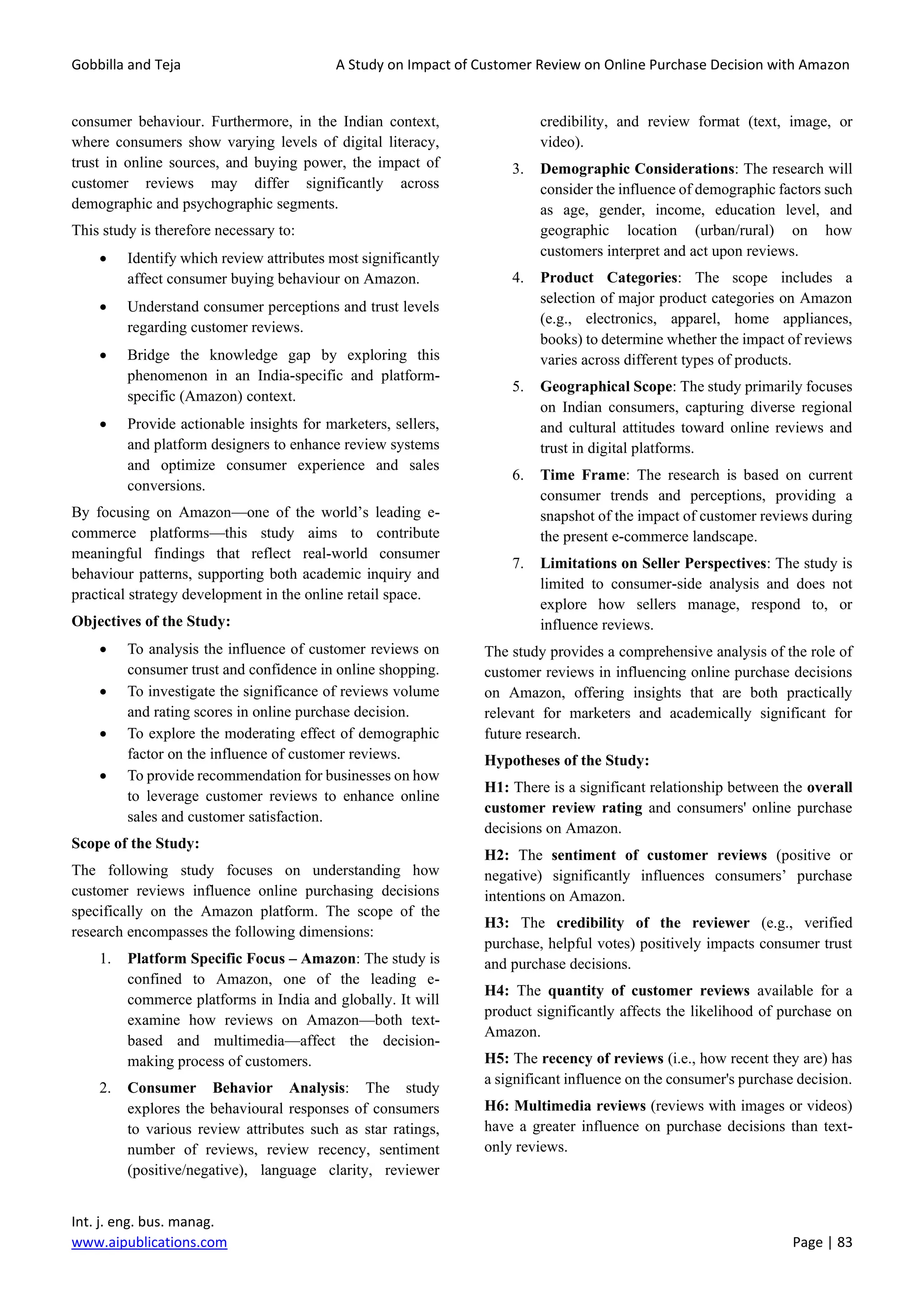 A Study on Impact of Customer Review on Online Purchase Decision with ...