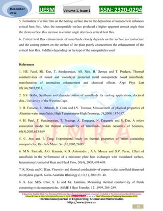REVIEW OF BOILING TO POOL BOILING HEAT TRANSFER USING NANOFLUID | PDF