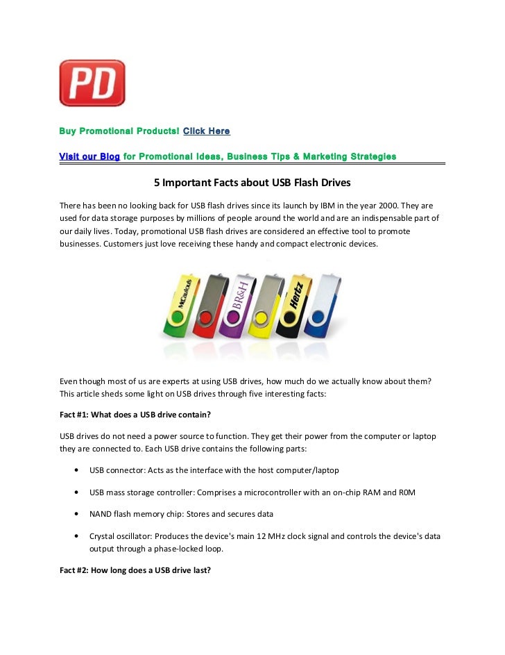 Important Facts about USB Flash Drives