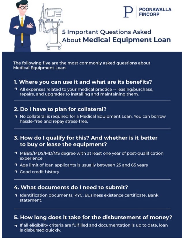 5 Important Questions about Medical Equipment Loan