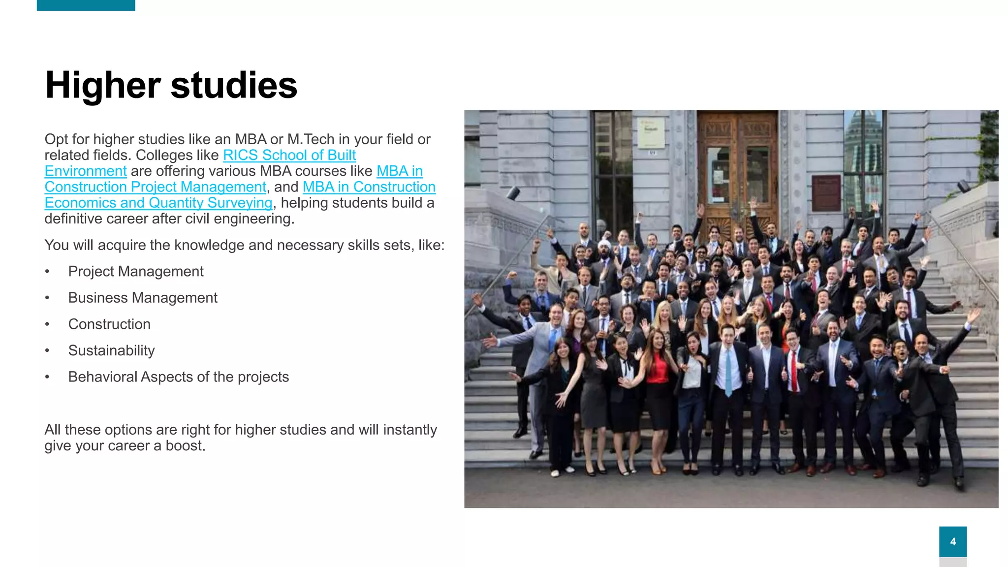 5 incredible career paths after civil engineering | PPTX