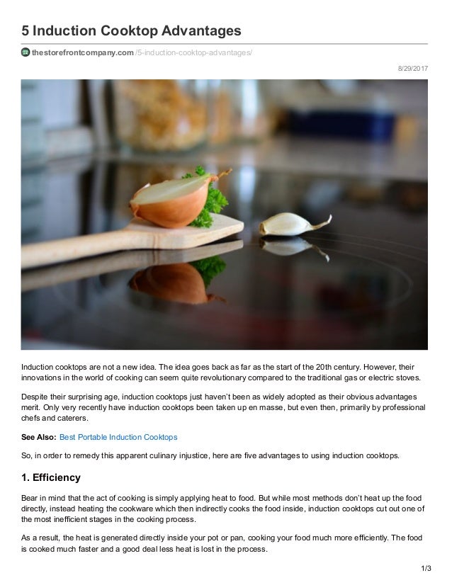 5 Induction Cooktop Advantages Storefront Company
