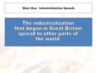 Main Idea: Industrialization Spreads
 