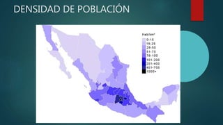 DENSIDAD DE POBLACIÓN
 