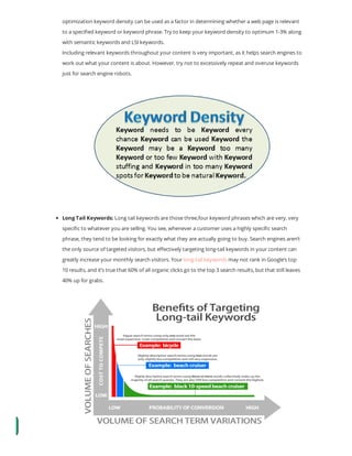 optimization keyword density can be used as a factor in determining whether a web page is relevant
to a speci ed keyword o...