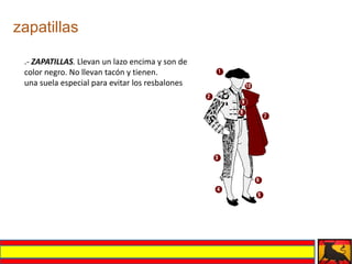 zapatillas

 .- ZAPATILLAS. Llevan un lazo encima y son de
 color negro. No llevan tacón y tienen.
 una suela especial para evitar los resbalones
 