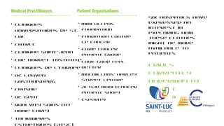 Medical Practitioners
• Cliniques
Universitaires de St.
Luc
• CHIREC
• Clinique Saint-Jean
• The Bordet Institute
• Cliniques de l’Europe
• UZ Leuven
Gasthuisberg
• Erasme
• UZ Gent
• Qualvity Soins (at-
home care)
• Infirmieres
Esthetiques (AISE)
Patient Organisations
• Mimi Ullens
Foundation
• Fondation contre
le cancer
• EnVie cancer
patient group
• Look Good Feel
Better
• MacMillans’ Harley
Street Centre
• Altijd Mooi (cancer
patient shop)
• Esperity
Six hospitals have
expressed an
interest in
exploring how
these clothes
might be made
available to
patients
Trials
currently
underway at
St. Luc and
Saint-Michel
 