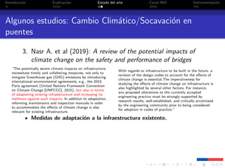 Investigaciones proyectadas en Canal para estudio de socovación en pilas de puentes, como respuesta adaptativa