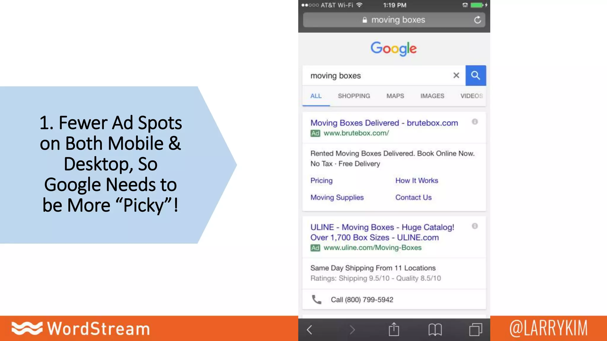 1. Fewer Ad Spots
on Both Mobile &
Desktop, So
Google Needs to
be More “Picky”!
 