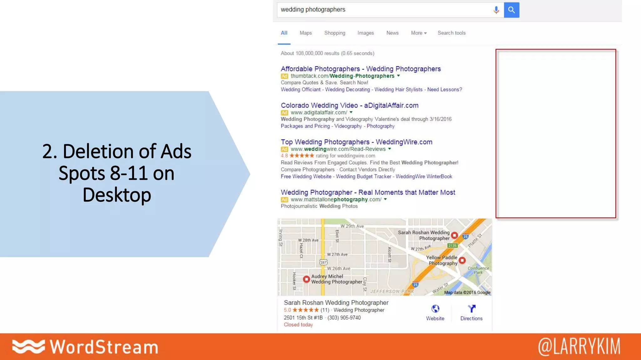 2. Deletion of Ads
Spots 8-11 on
Desktop
 
