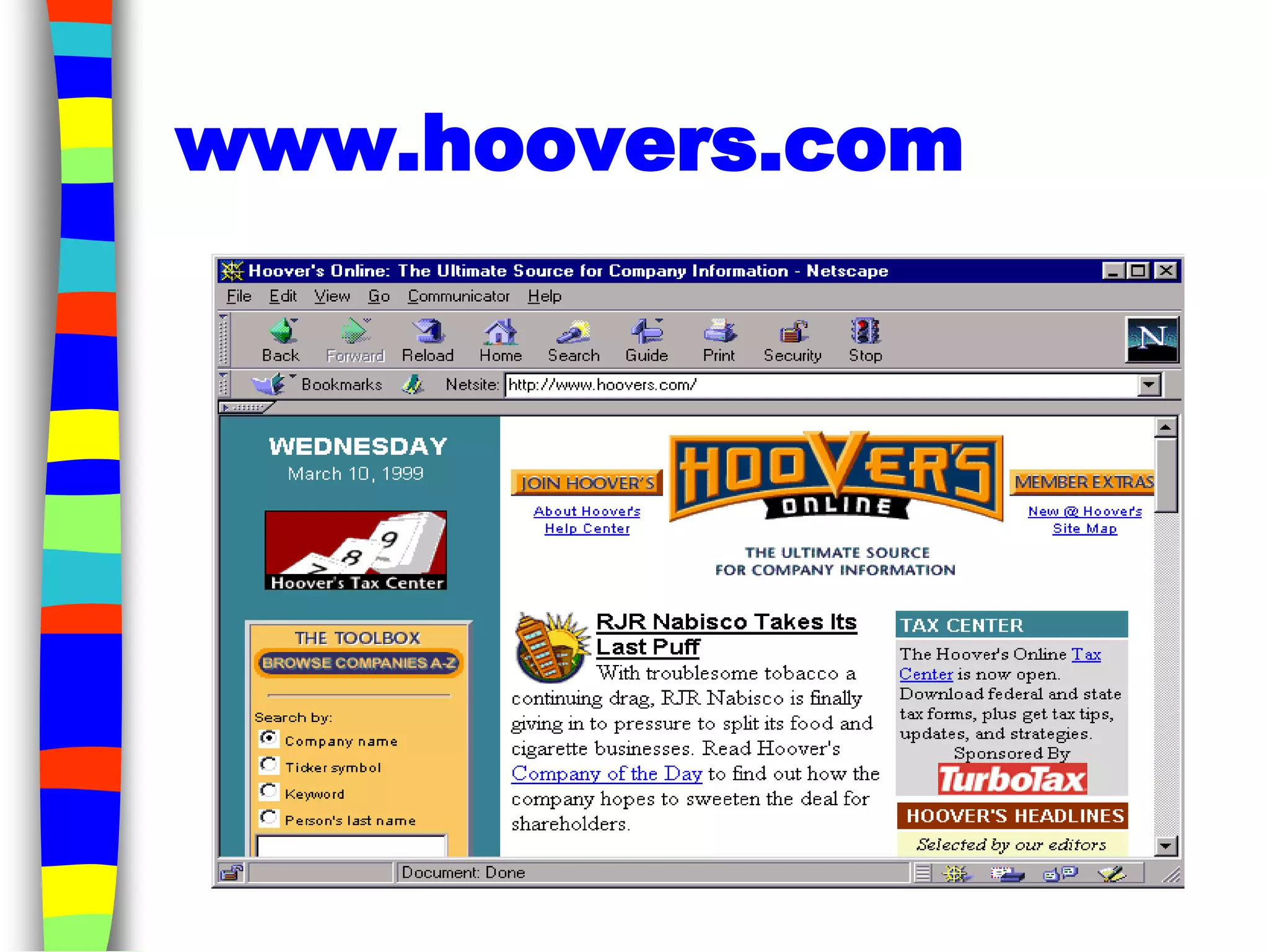 www.hoovers.com
 