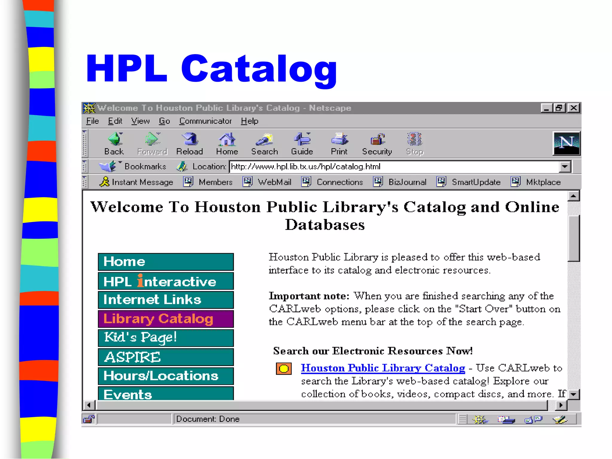 HPL Catalog
 