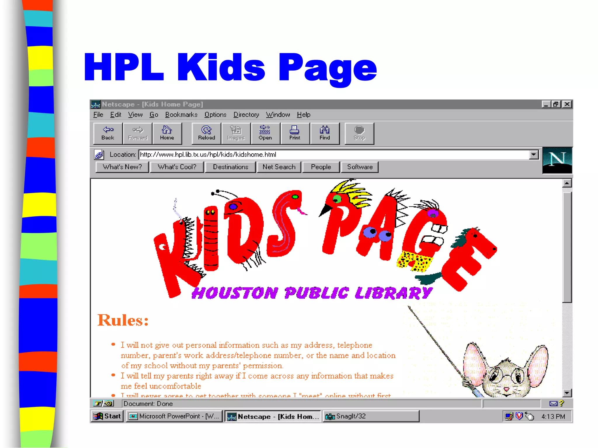 HPL Kids Page
 