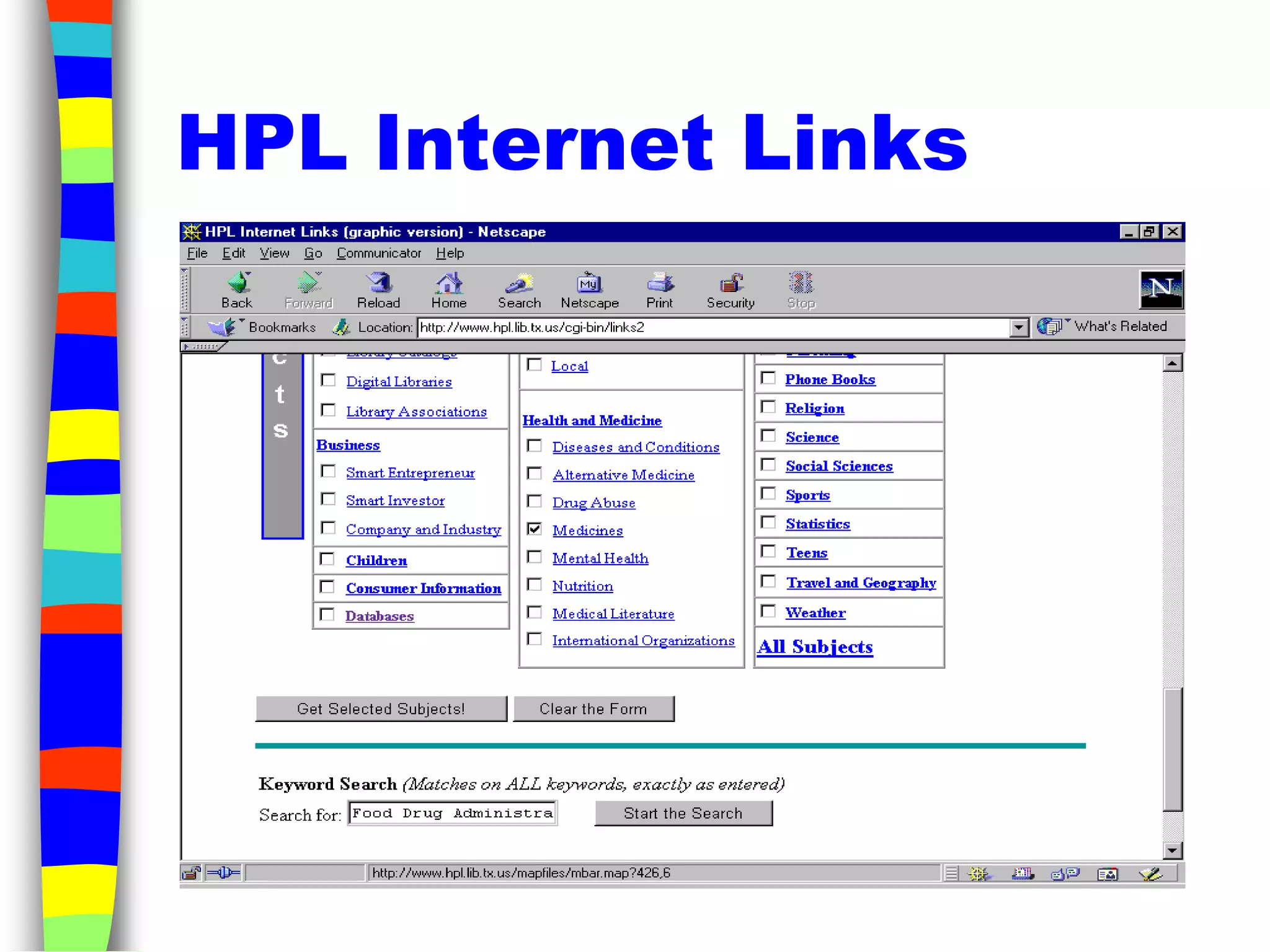 HPL Internet Links
 