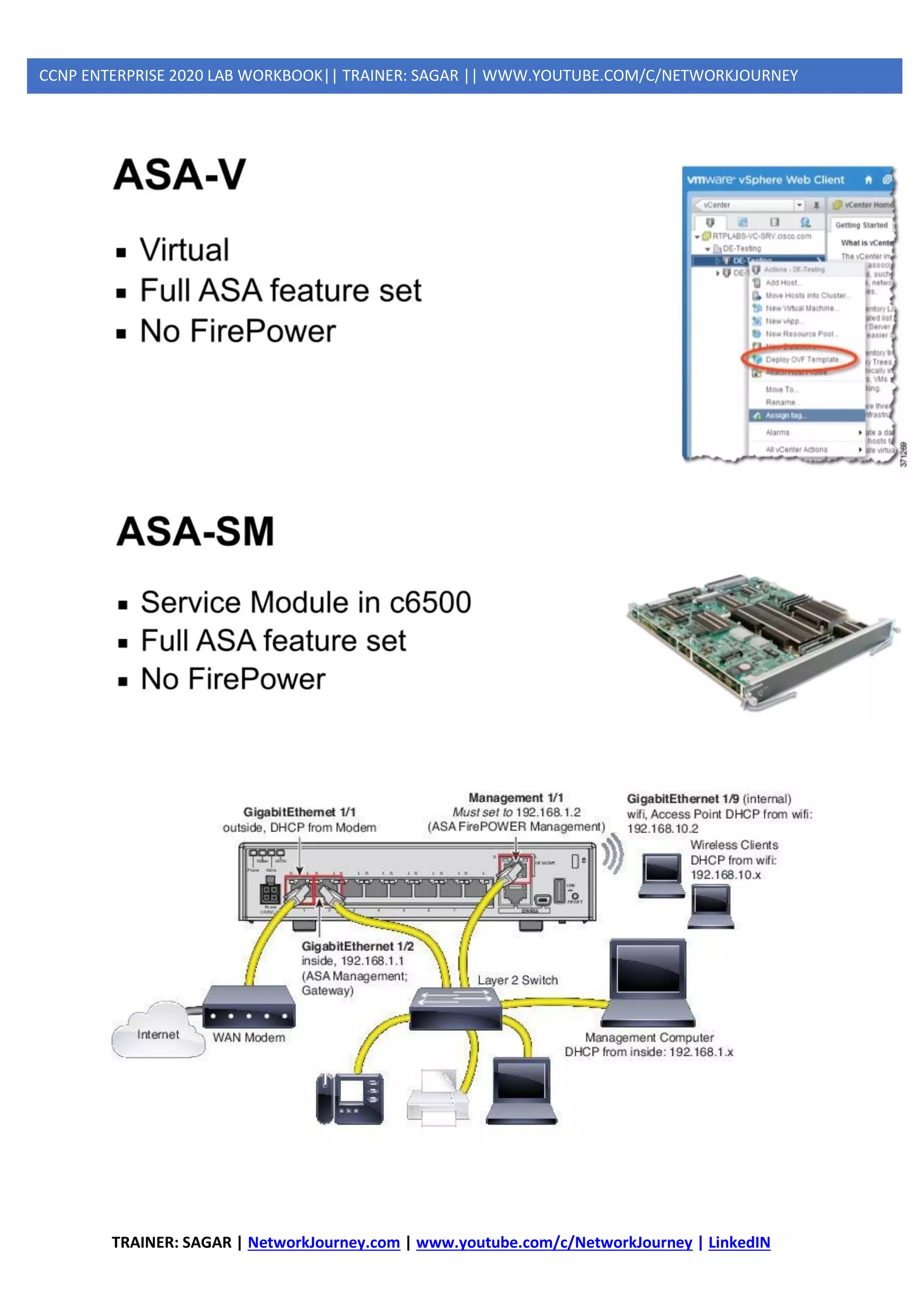 TRAINER: SAGAR | NetworkJourney.com | www.youtube.com/c/NetworkJourney | LinkedIN
CCNP ENTERPRISE 2020 LAB WORKBOOK|| TRAINER: SAGAR || WWW.YOUTUBE.COM/C/NETWORKJOURNEY
 