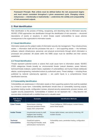 ISO IEC 27005 Risk Management Framework Explained | PDF