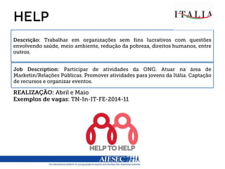 [AIESEC] Cidadão Global - ITÁLIA