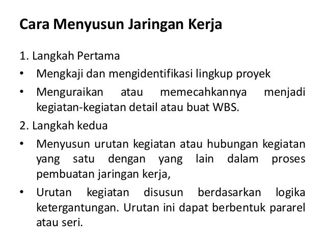 5 jaringan proyek