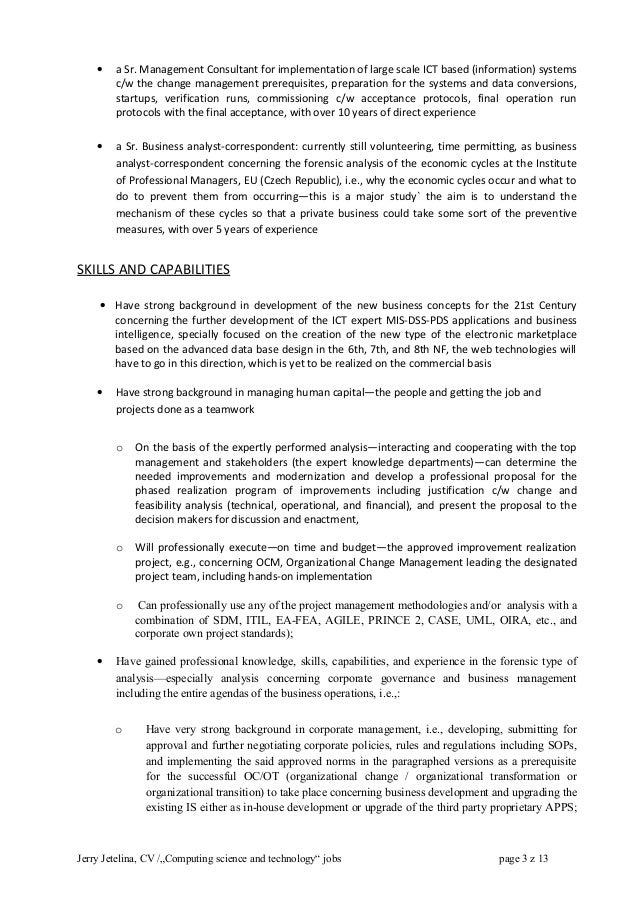 skills and capabilities in resume