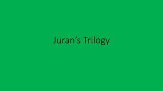 Juran’s Trilogy
 