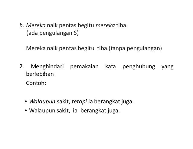 5 kalimat efektif dan contohnya