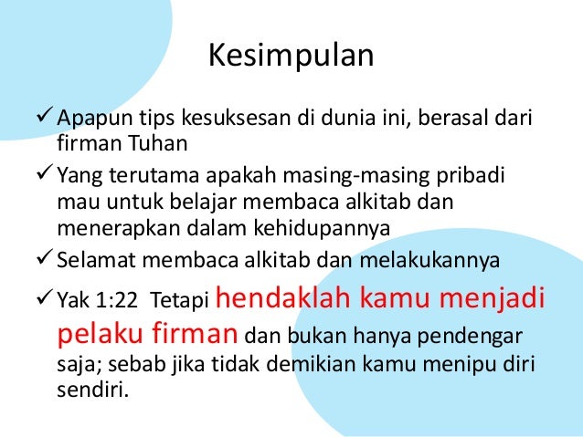 5 kata  tuhan  yesus untuk menjadi lebih baik