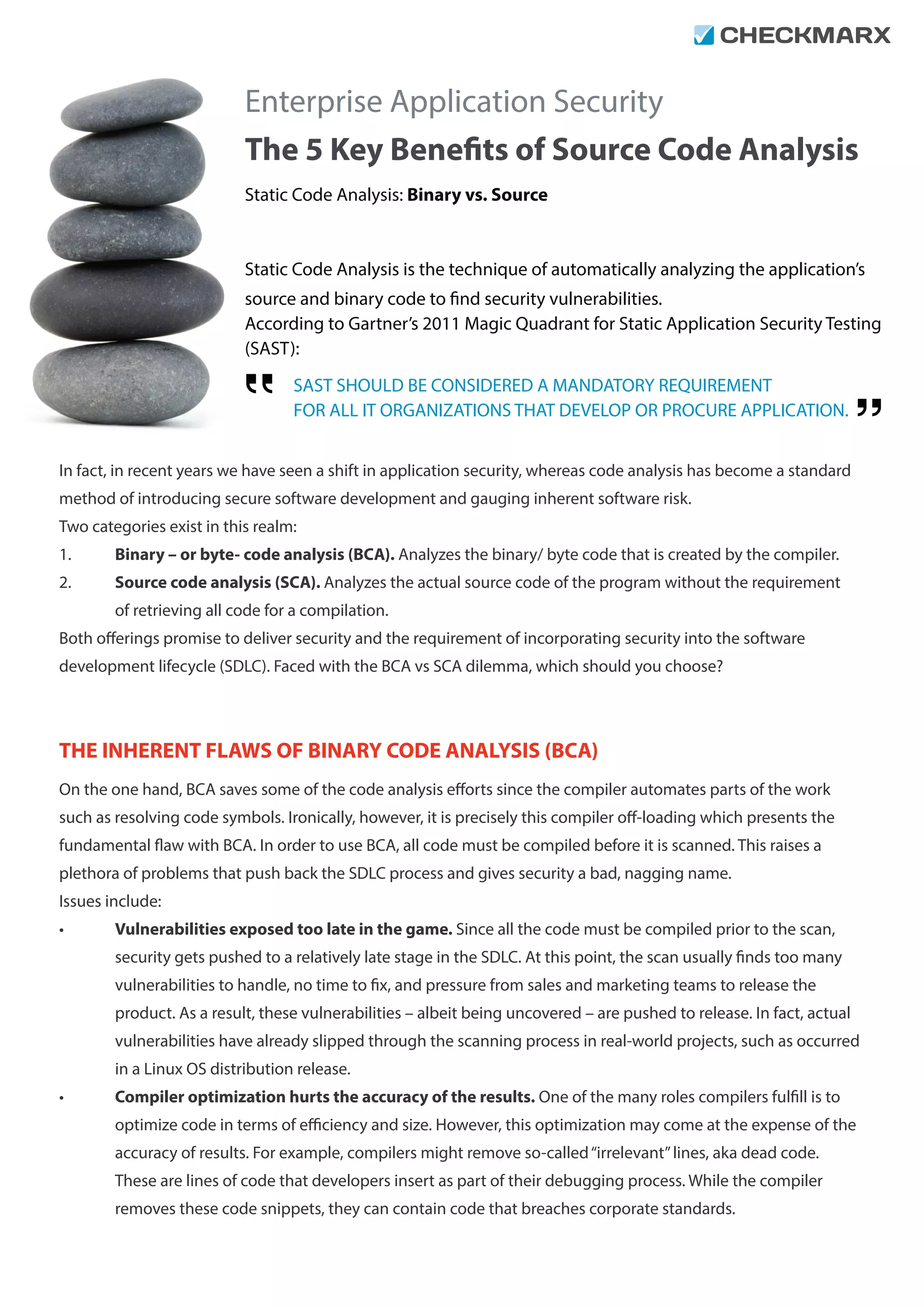 The 5 Biggest Benefits of Source Code Analysis | PDF