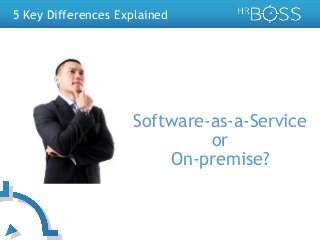 5 Key Differences Explained

Software-as-a-Service
or
On-premise?

 