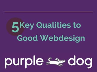5 key steps to good webdesign