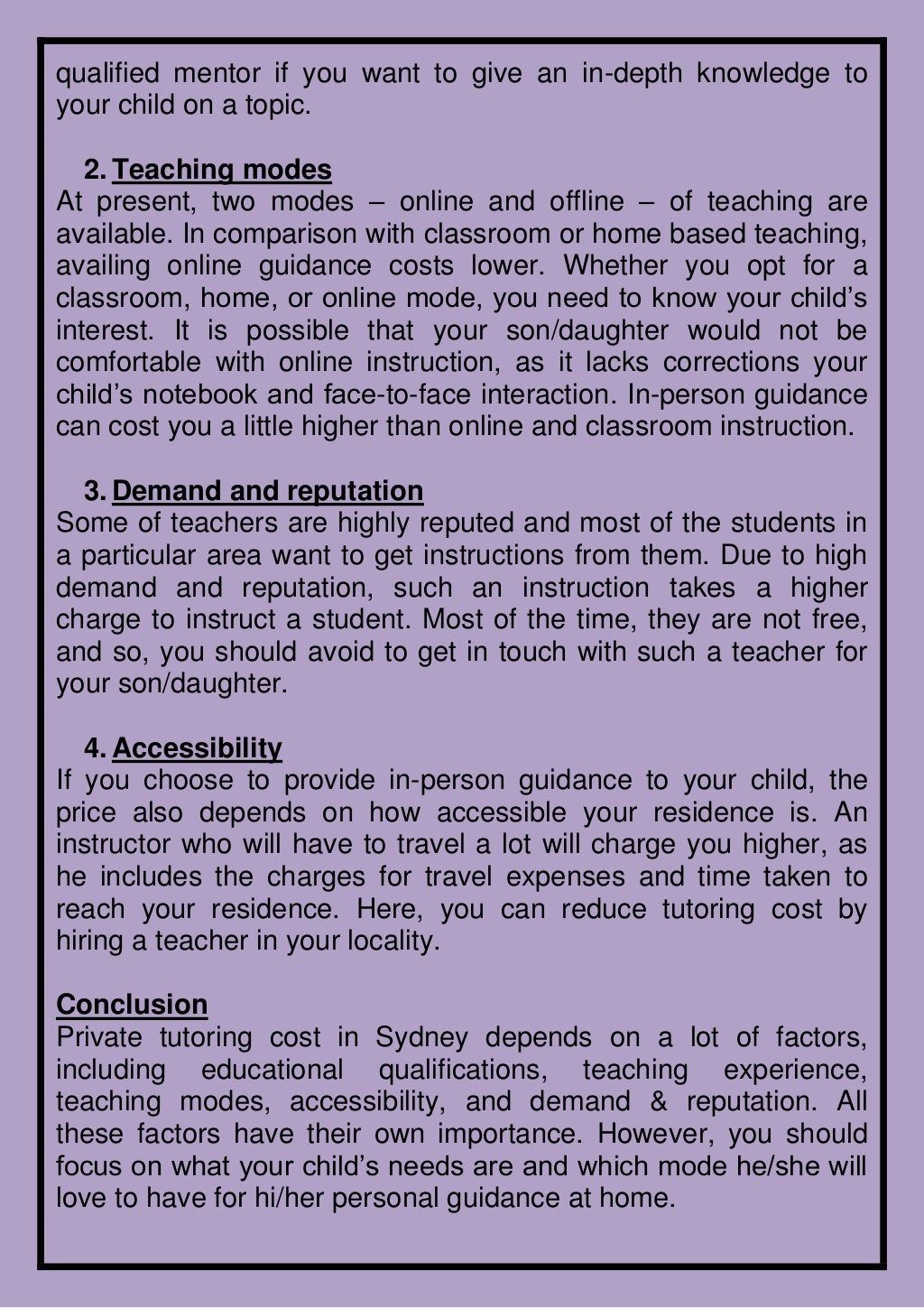 5 Key Factors That Affect Private Tutoring Rates 5 Key Factors That Affect Private Tutoring Rates