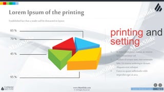 w w w . D o m a i n . c o m Page 16
www.MainSlide.com
© All Rights Reserved.
Confidential
85 %
70 %
45 %
95 %
printing and
setting
1. In bibendumpurusmassa, ac viverra
felis consecteturvel.
2. Nullamid ornare sem,nonvenenatis
felis. Utviverra scelerisquedictum.
Aliquamerat volutpat.
3. Fusce euquamsollicitudin nibh
imperdieteget at arcu.
LoremIpsumof the printing
Estabilishedfact that a reader will be distracted its layout.
 