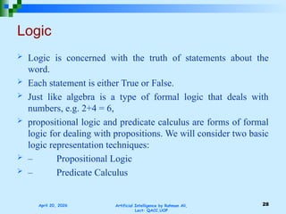 Logic Calculus Examples Word Comprehensive Lecture on Knowledge Representation and Reasoning in ...