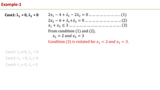 Example-1
Case1: 1 = 0, 2 = 0
Case2: 1  0, 2 = 0
Case3: 1 = 0, 2  0
Case4: 1  0, 2  0
 