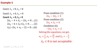 Example-1
Case1: 1 = 0, 2 = 0
Case2: 1  0, 2 = 0
Case3: 1 = 0, 2  0
Case4: 1  0, 2  0
 