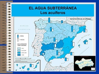 EL AGUA SUBTERRÁNEA
Los acuíferos
 