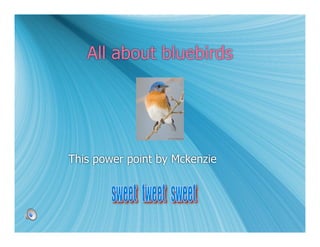 All about bluebirds




This power point by Mckenzie
 