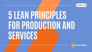 5LEANPRINCIPLES
FORPRODUCTIONAND
SERVICES
Swipe
 