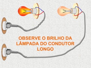 OBSERVE O BRILHO DA
LÂMPADA DO CONDUTOR
LONGO
 