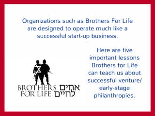 5 Lessons We Can Learn From Successful Early Stage Philanthropies  Slide 3