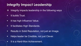 Reputation And Integrity 5 levels of leadership | PPTX