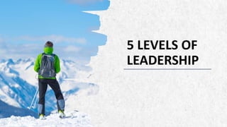 5 LEVELS OF
LEADERSHIP
 